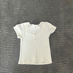 Brandy Melville Kids White Short Sleeve Top